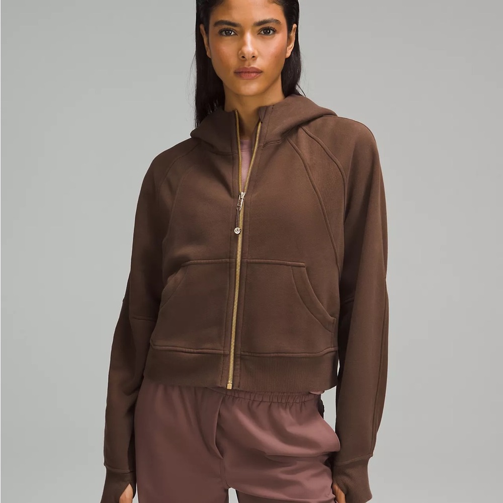 Lululemon athletica Java Brown Scuba Oversized Scuba Zip-Up Hoodie M/L